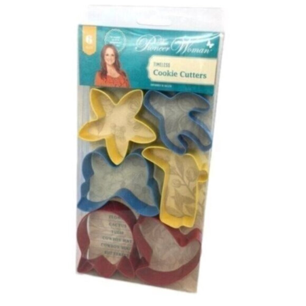 Pioneer Woman Timeless Cookie Cutter Set Of 6 Cowboy Boot Butterfly Flower